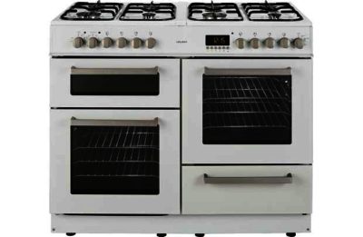 Bush BCYU100DFW Dual Fuel Range Cooker- White